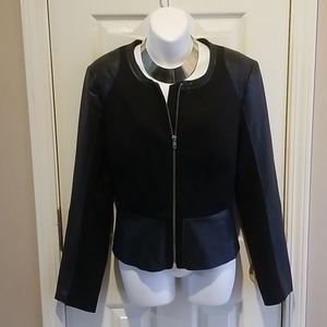 Worthington Faux Leather & Knit Jacket NWOT